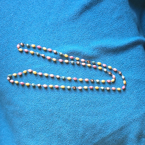 Vintage Multicolor beaded Long Necklace Fashion Jewelry - Picture 2 of 12